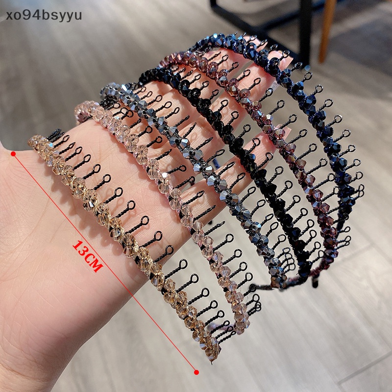 Kẹp Tóc xo94bsyyu Bằng Kim Loại Đính Đá Pha Lê Nhẹ Có Răng Chống Trượt Thời Trang Cho Nữ VN