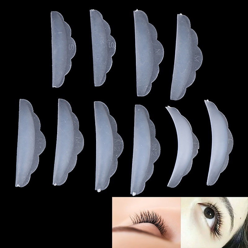 Set 5 Cặp Đệm Silicon Hỗ Trợ Uốn Mi Giả 3D xo94bsyyu