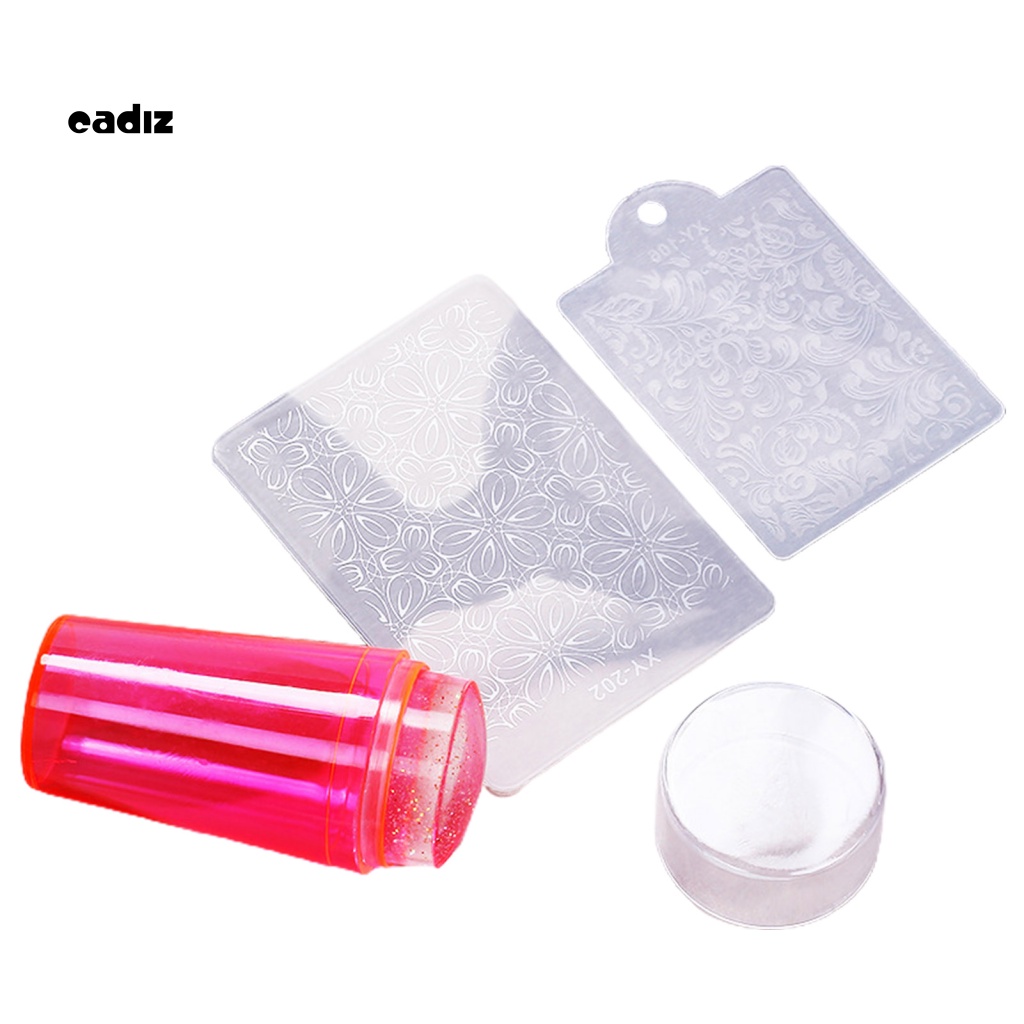 1 Bộ Dụng Cụ In Hình Móng Tay Bằng Silicone Gọn Nhẹ Có Thể Tái Sử Dụng Cho Nữ