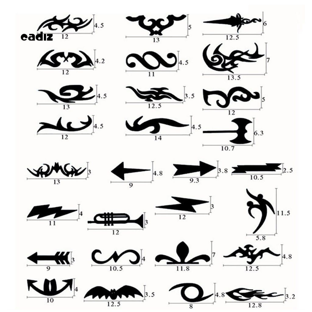 Khuôn Xăm Hình Bằng Nhựa Đàn Hồi Có Thể Tái Sử Dụng Cho Salon Tóc