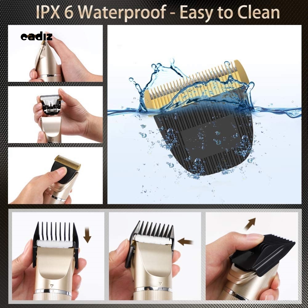 Bộ Tông Đơ Cắt Tóc Tại Nhà Sạc Cổng USB Hiển Thị Màn Hình Kỹ Thuật Số Tiện Dụng