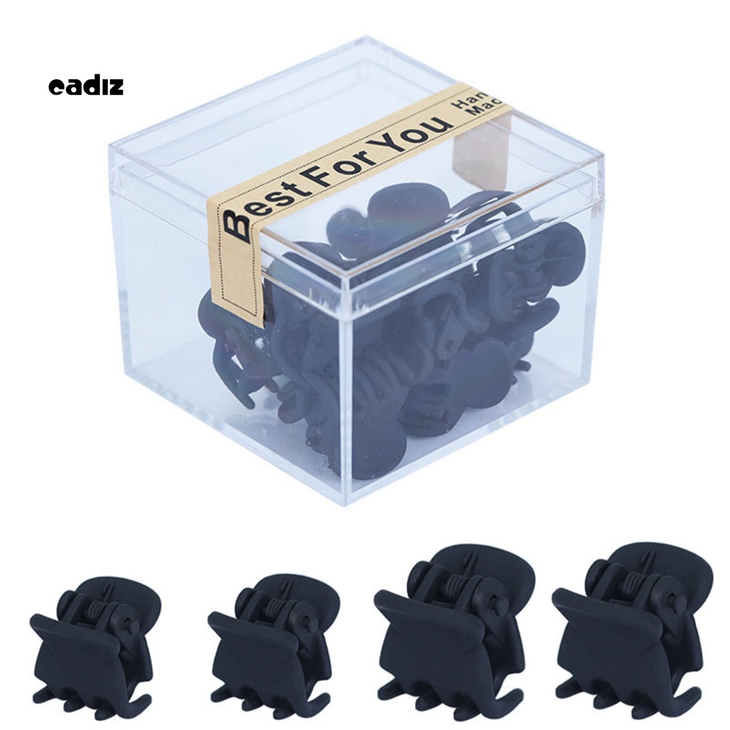 Set 6 Kẹp Tóc Mini Bằng Nhựa Resin Bền Bỉ Cho Đuôi Ngựa