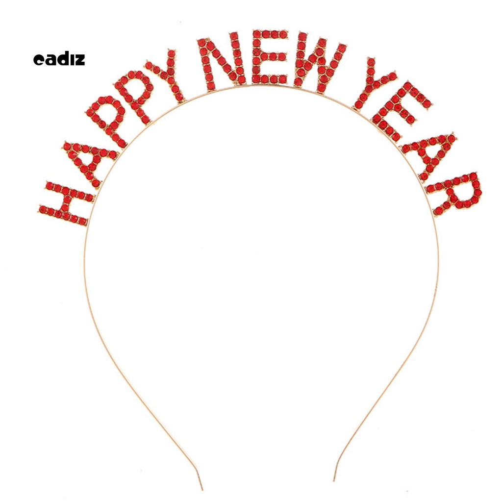 Băng Đô Cài Tóc Co Giãn Chống Trượt Trang Trí Chữ New Year