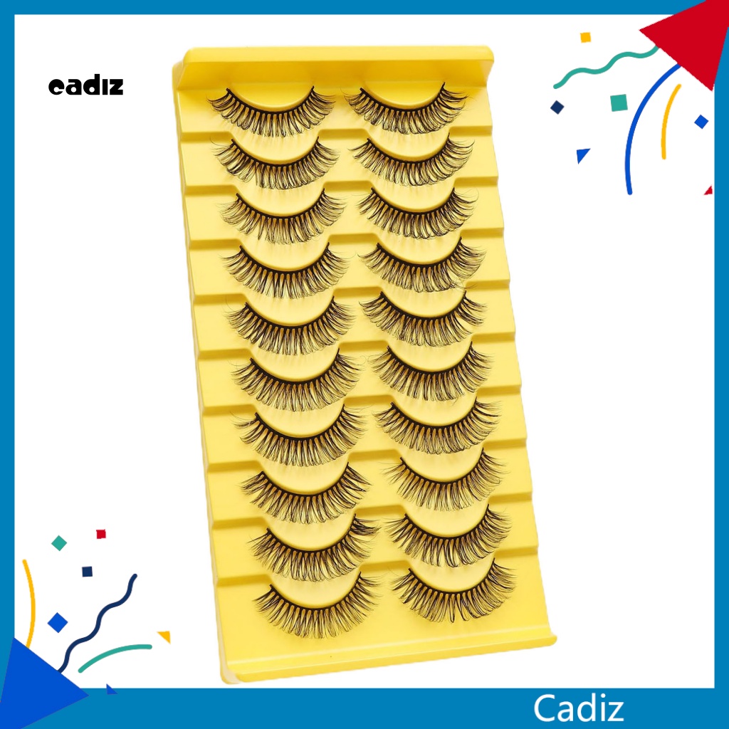 Set 10 Cặp Lông Mi Giả 3D Hiệu Ứng Xoăn Dày Dùng Trang Điểm Chuyên Nghiệp