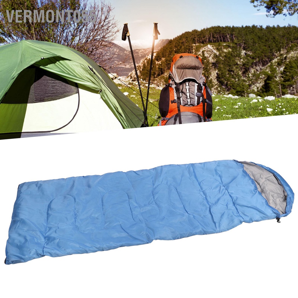 Vermont055 Túi Ngủ Người Lớn Rỗng Cotton Polyester Ấm Áp Thoải Mái Thân Thiện Với Làn Da Hood Bao Cắm Trại
