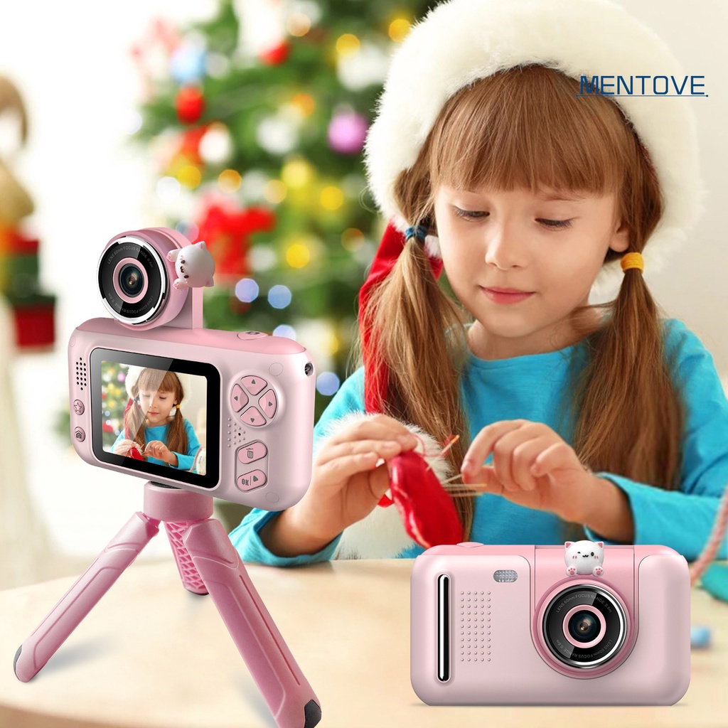 1 Bộ Đồ Chơi Máy Ảnh Kỹ Thuật Số 32G SD Dạng Lật Ổn Định Lens Có Dây Đeo Bằng Nhựa Dành Cho Trẻ Em