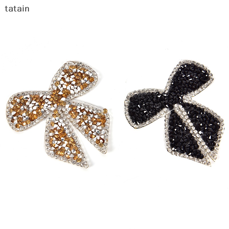 Miếng Vá Ủi Quần Áo Jeans Hình Nơ Đính Đá