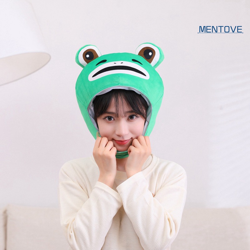 Mũ Trùm Đầu Hình Chú Ếch Bằng Cotton PP Mềm Mại Dễ Thương Có Thể Điều Chỉnh Dùng Hóa Trang Cho Bé