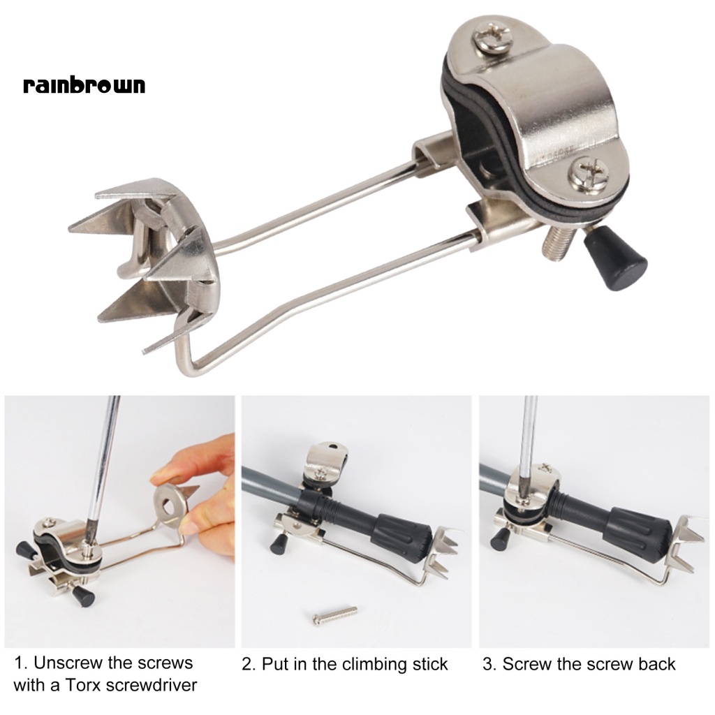 &lt; Rainbrown &gt; Gậy Leo Núi Chống Mài Mòn Chống Trượt Chống Ăn Mòn