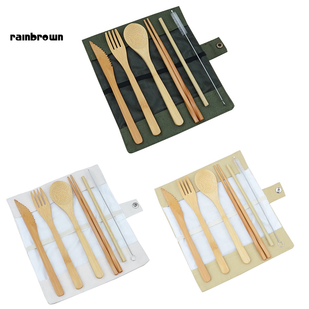 Bộ Dao Muỗng Nĩa Du Lịch Kèm Túi Vải