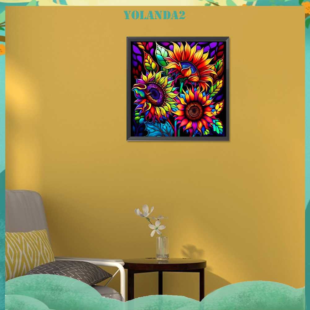 Tranh Đính Đá Kim Cương Toàn Bộ 5D DIY Hình Vẽ Hoa Hướng Dương