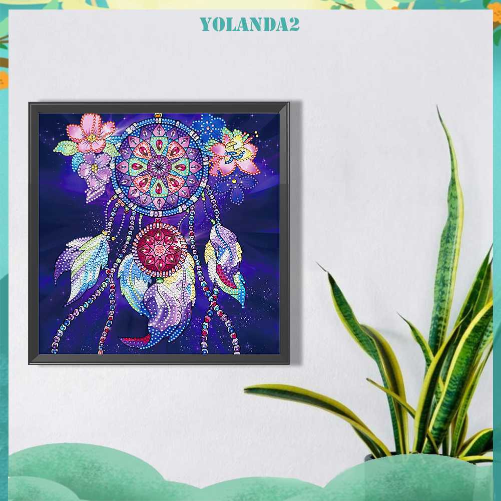 Bộ Tranh Đính Đá 5D Họa Tiết Hoa Lá Độc Đáo DIY Dùng Trang Trí Nhà Cửa