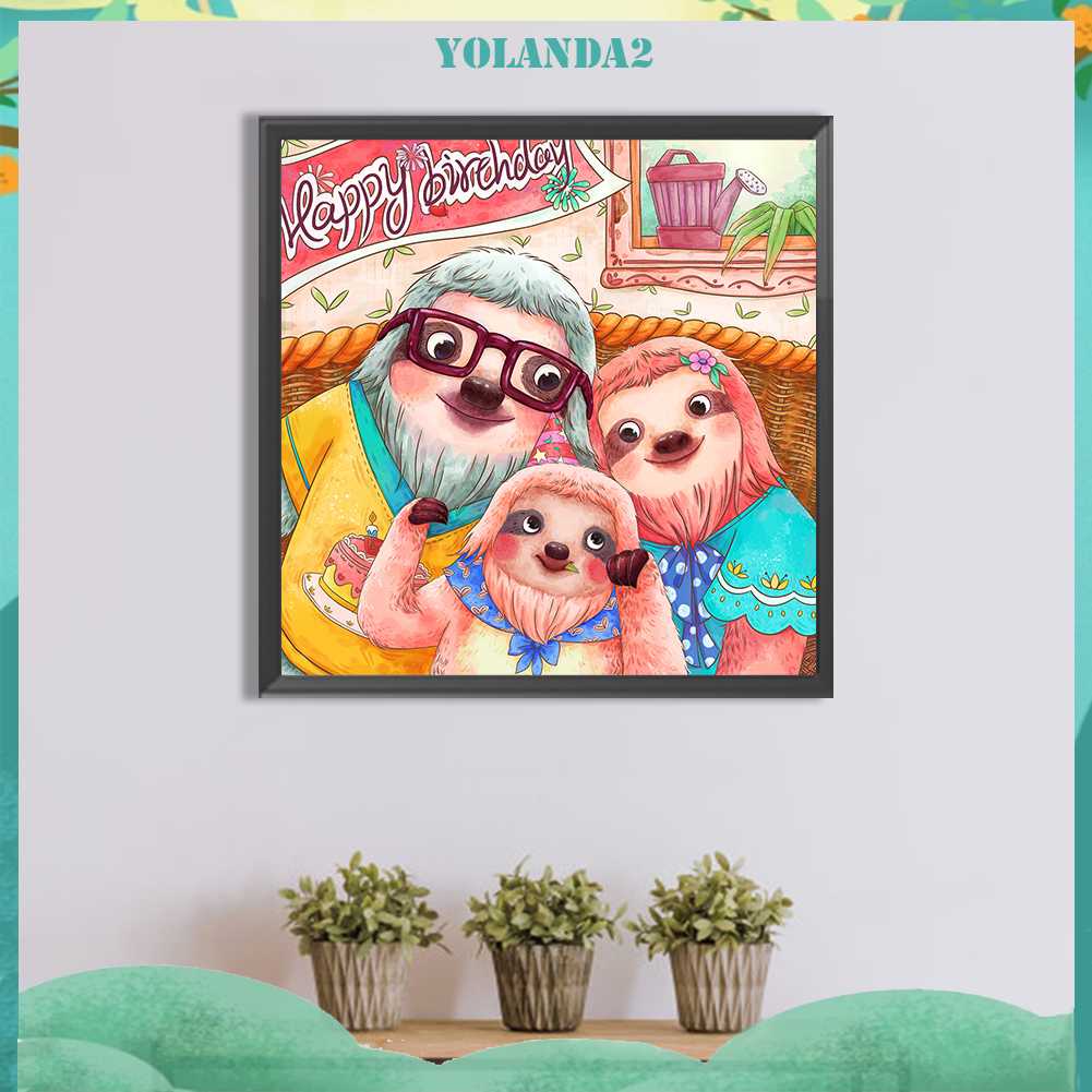 Tranh Đính Đá Kim Cương Toàn Bộ 5D DIY Hình Vẽ Con Lười