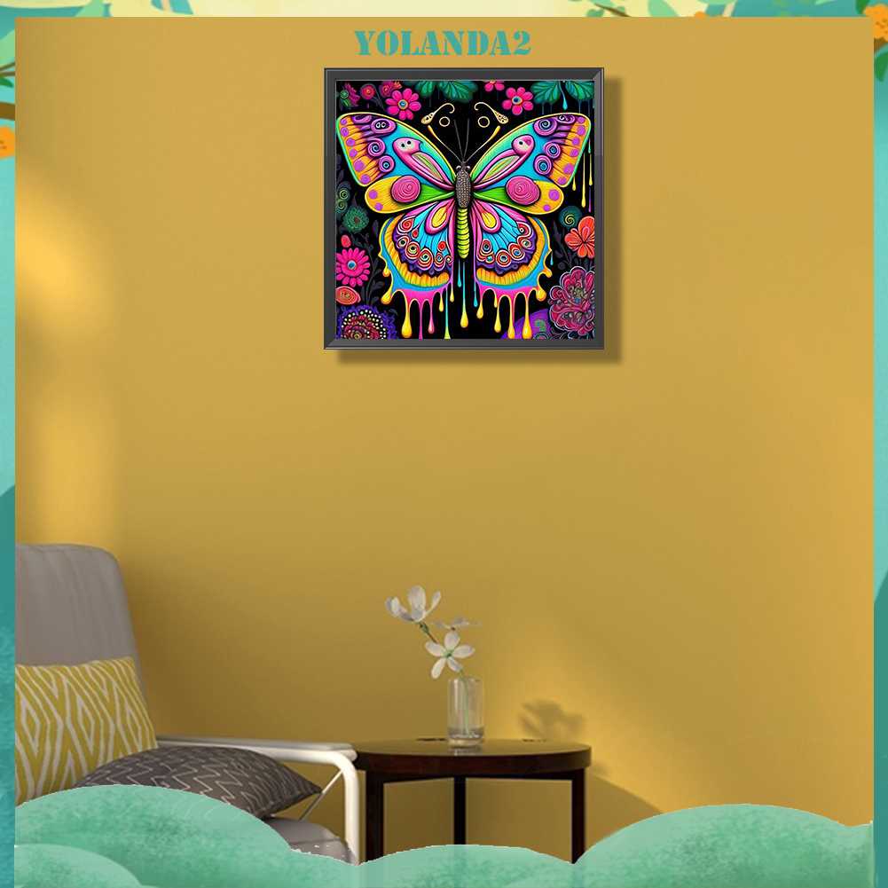 Tranh Đính Đá Kim Cương Toàn Bộ 5D DIY Hình Vẽ Bướm