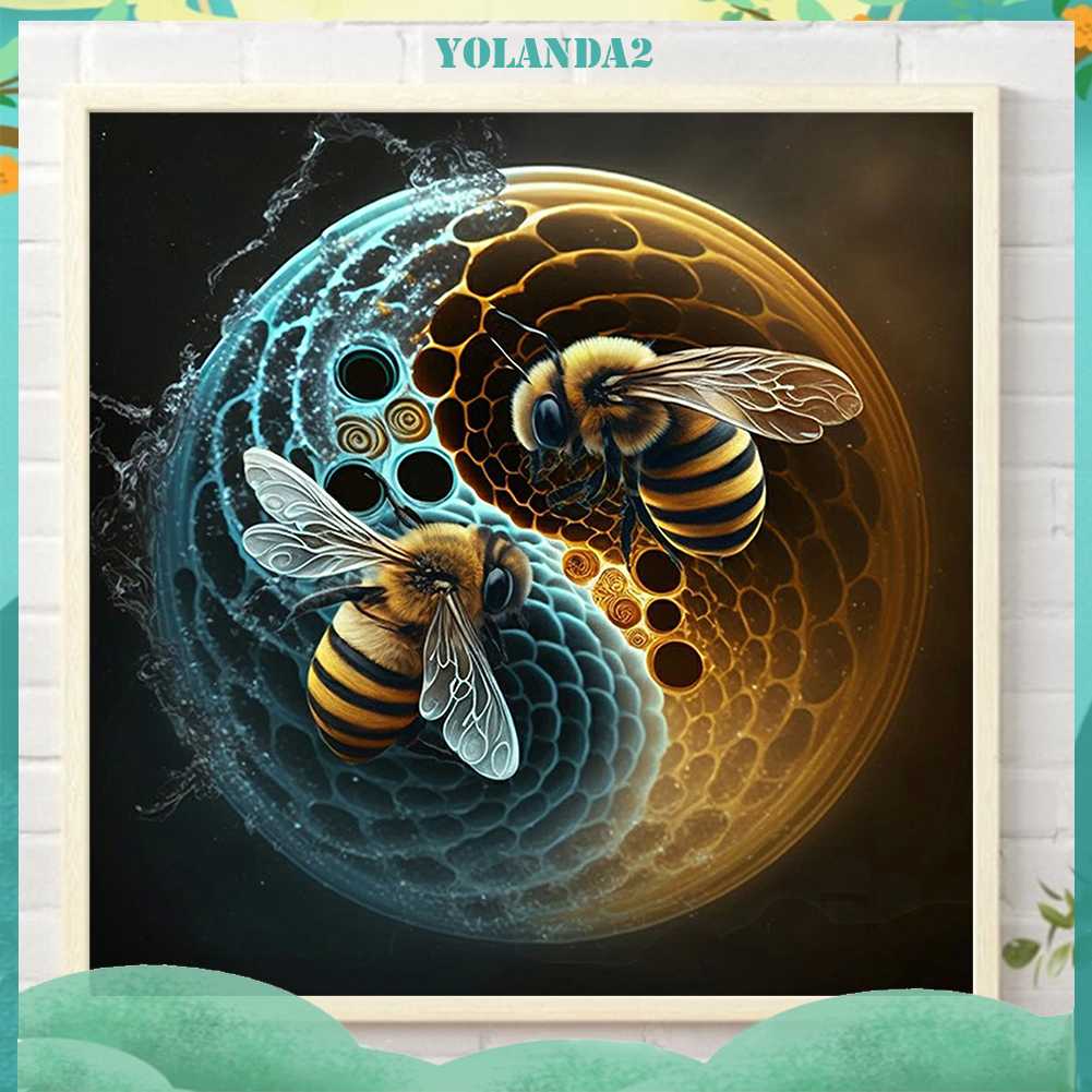 Tranh Đính Đá Kim Cương Toàn Bộ 5D DIY Hình Vẽ Con Ong