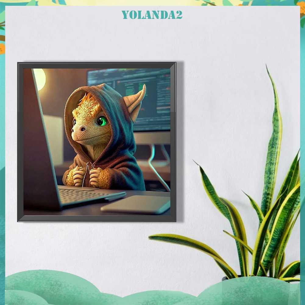 Tranh Đính Đá Kim Cương Toàn Bộ 5D DIY Hình Vẽ Khủng Long