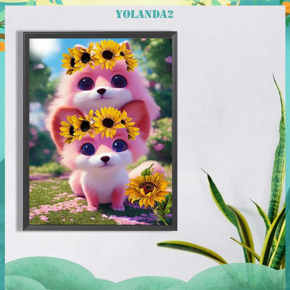 Tranh Đính Đá Kim Cương Toàn Bộ 5D DIY Hình Vẽ Chó Trang Trí Nhà Cửa