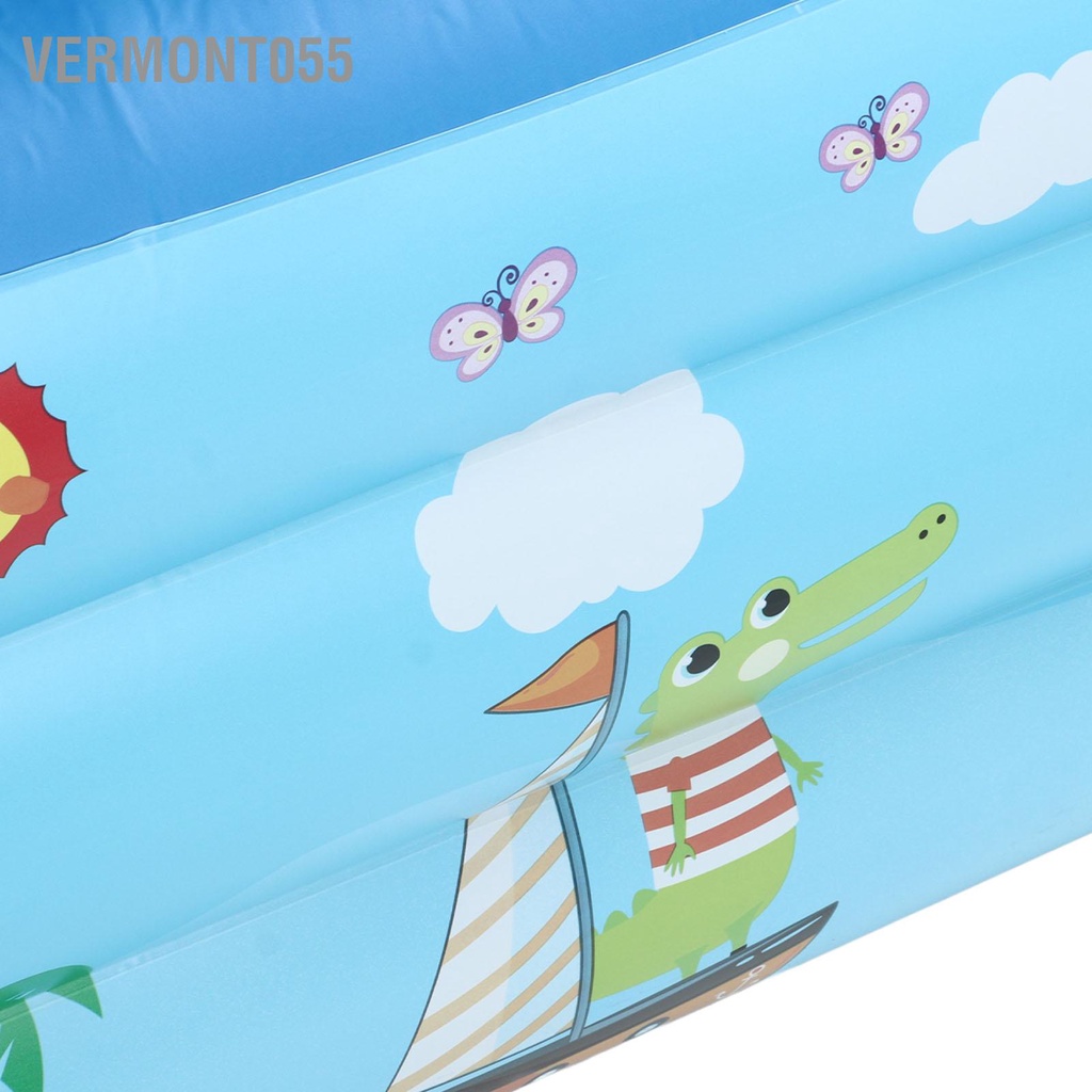 Vermont055 Bể Bơi Bơm Hơi Sở Thú In Chữ Nhật Dày Đại Dương Bóng Đồ Chơi 3 Lớp Bong Đáy