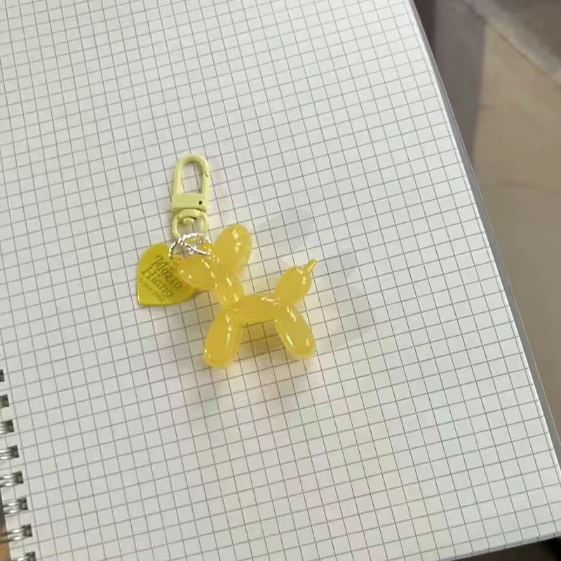 Móc Khóa Hình Chú Chó Và Bong Bóng Nhiều Màu Dễ Thương