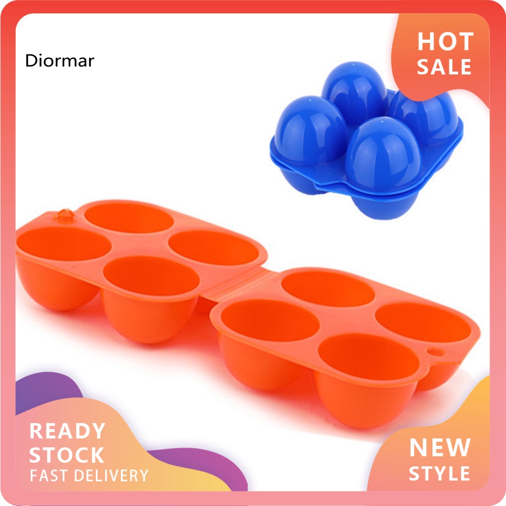 Hộp Đựng Trứng 4 Ngăn Bằng Nhựa PP Chống Trượt Tiện Dụng