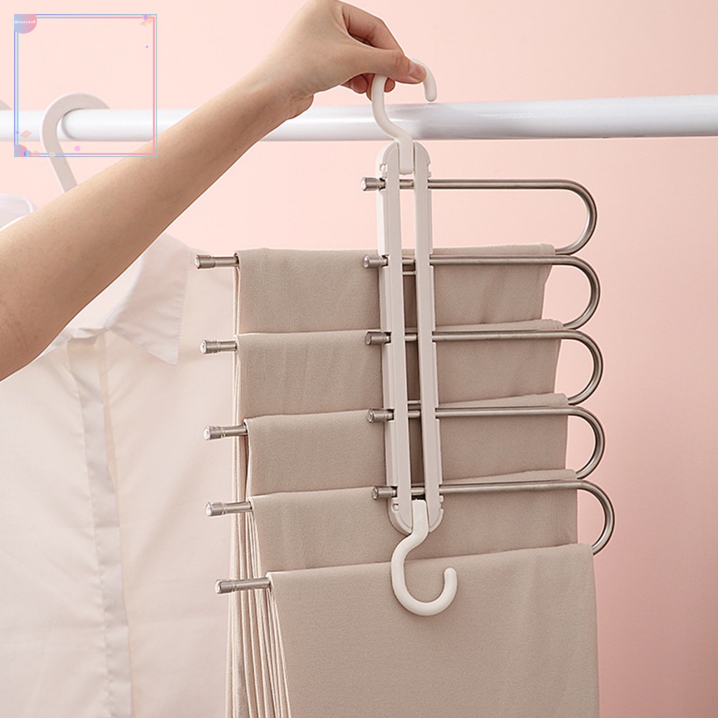 Móc Treo Cà Vạt / Quần Áo Bằng Thép Không Gỉ Chống Trầy Đa Năng Tiết Kiệm Không Gian