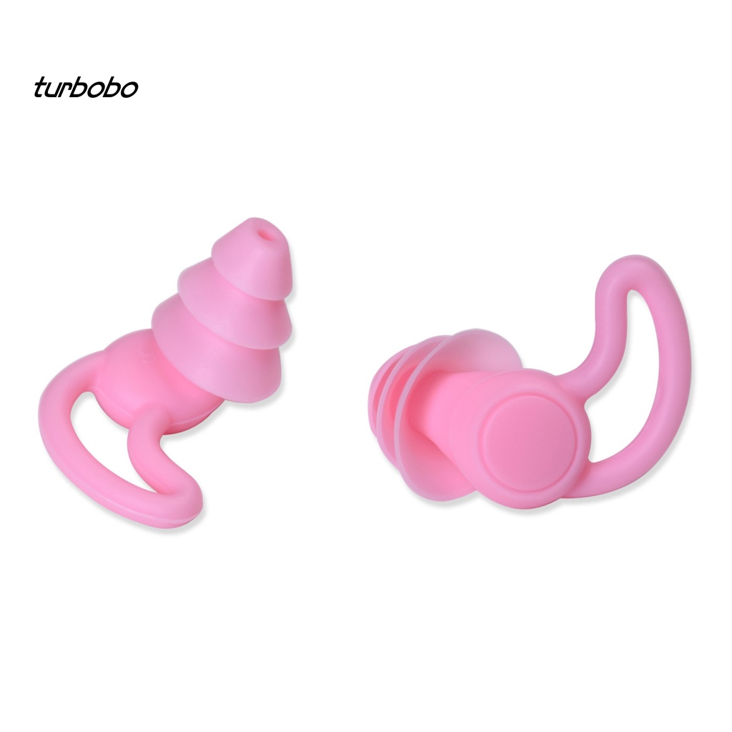 1 Cặp Nút Bịt Tai Bằng Silicone Chống Ồn Chống Trượt Chống Nước Dùng Đi Bơi Tiện Dụng