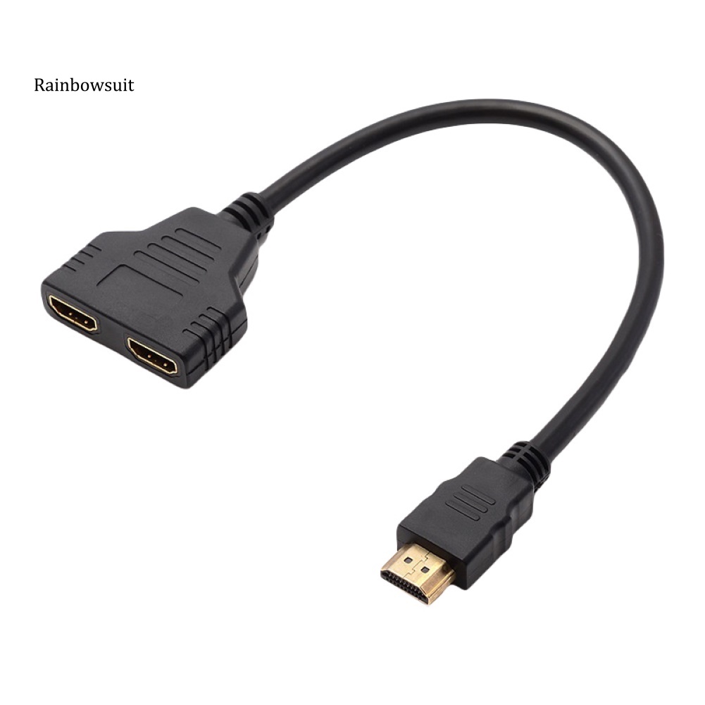 Dây Cáp Chuyển Đổi 1 Trong 2 Đầu Cắm HDMI Sang Ổ Cắm Kép Cho PC DVD