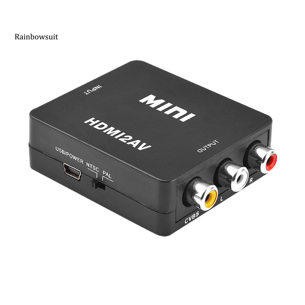 Bộ Chuyển Đổi HDMI-CVBS / RCA Sang AV Mini 1080P Độ Phân Giải Cao Cho TV / Máy Chiếu