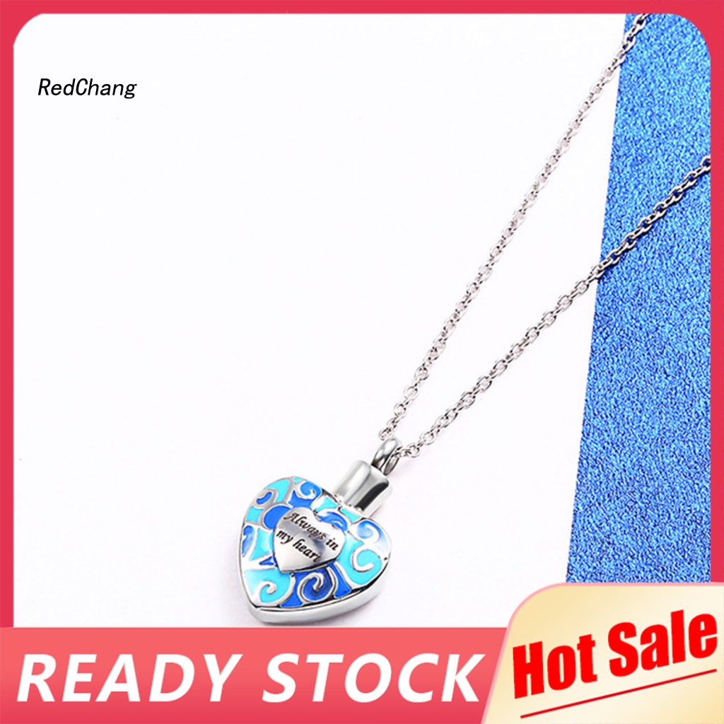 Rc ~ Urn Vòng cổ Bằng Thép Titan Chống Ăn Mòn Mặt Hình Trái Tim Cho Nữ