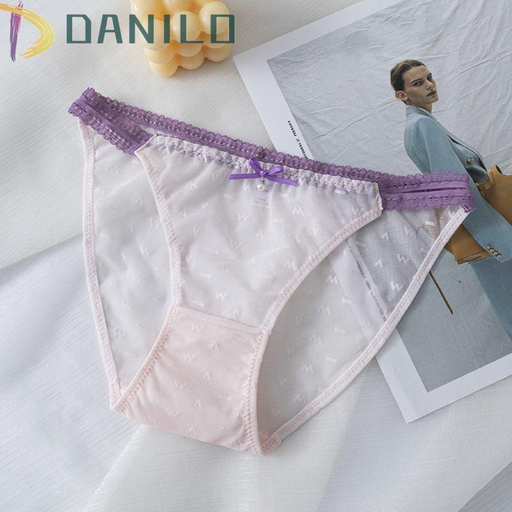 Quần Lót Cotton Mềm Mại Thoáng Khí Phối Ren Phong Cách Hàn Quốc