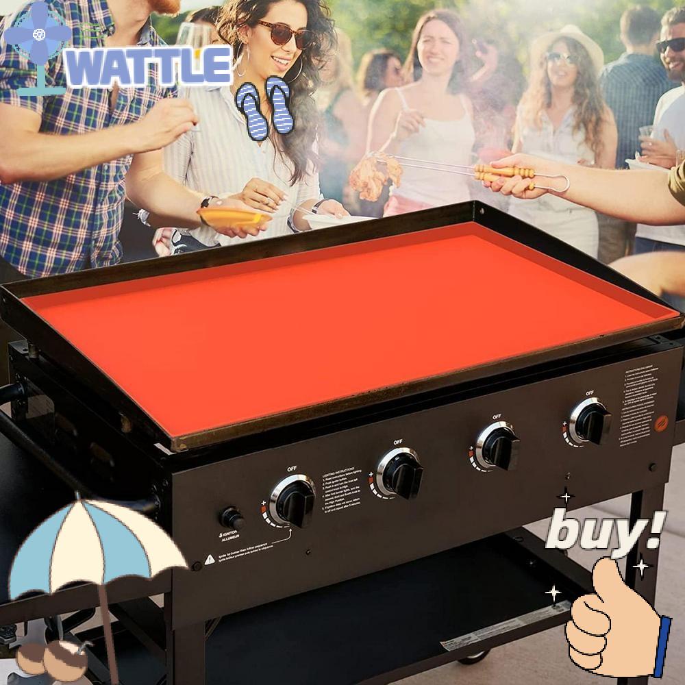 Tấm Lót Vỉ Nướng BBQ Bằng Silicon Mềm Chống Dầu Có Thể Tái Sử Dụng