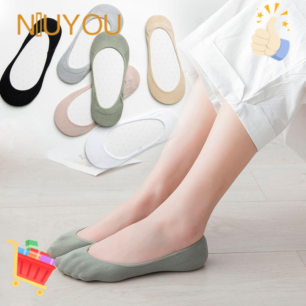 Vớ Thuyền Tàng Hình Cổ Thấp Bằng Silicon Thấm Hút Mồ Hôi Chống Trượt Thời Trang