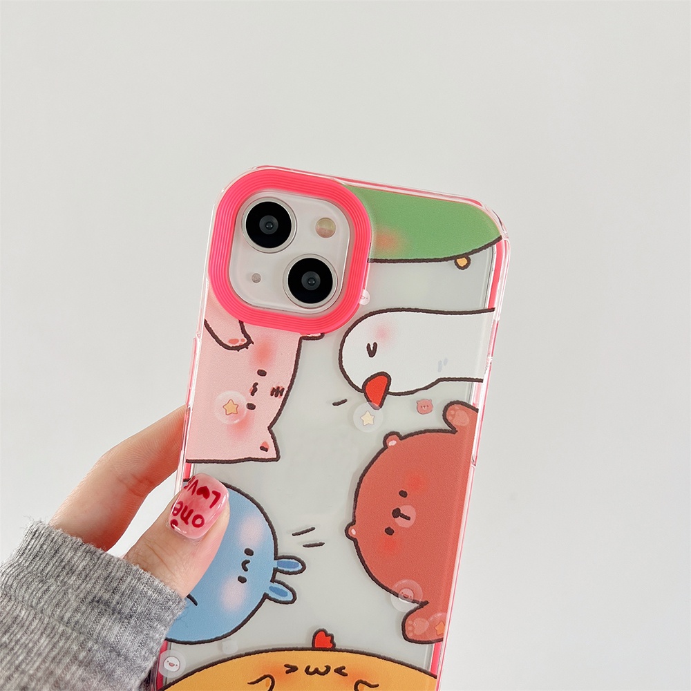 Ốp Điện Thoại TPU Mềm Họa Tiết Động Vật Hoạt Hình Graffiti Cho IPhone 11 14 Pro Max 13 Pro Max 12 X XS XR 7 8 Plus