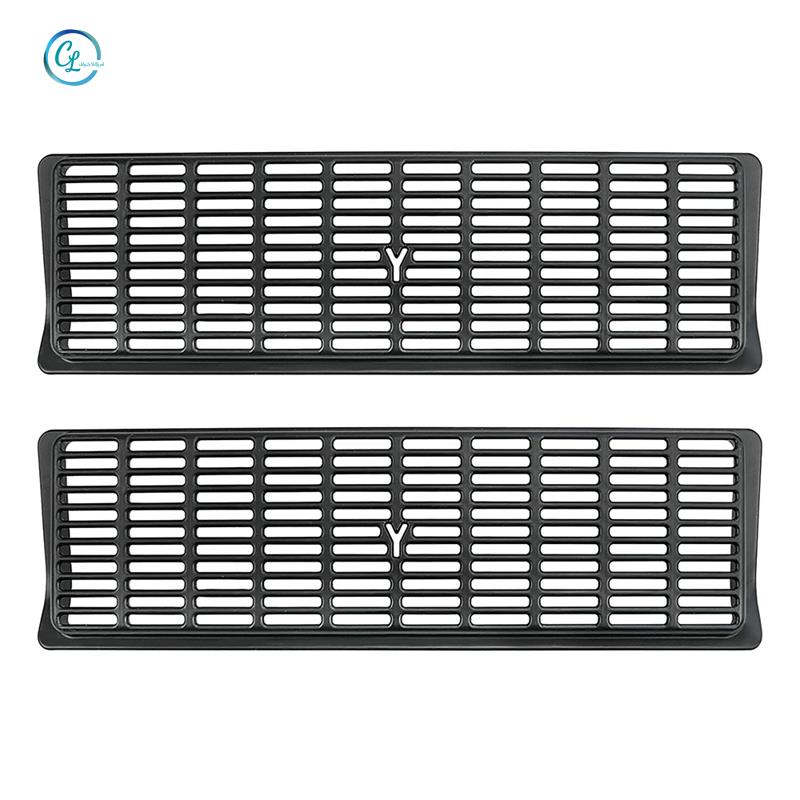 Bộ 2 Khung Đen Bọc Lỗ Thông Gió Điều Hòa Không Khí Cho 2021 2022 Tesla Model Y Rear