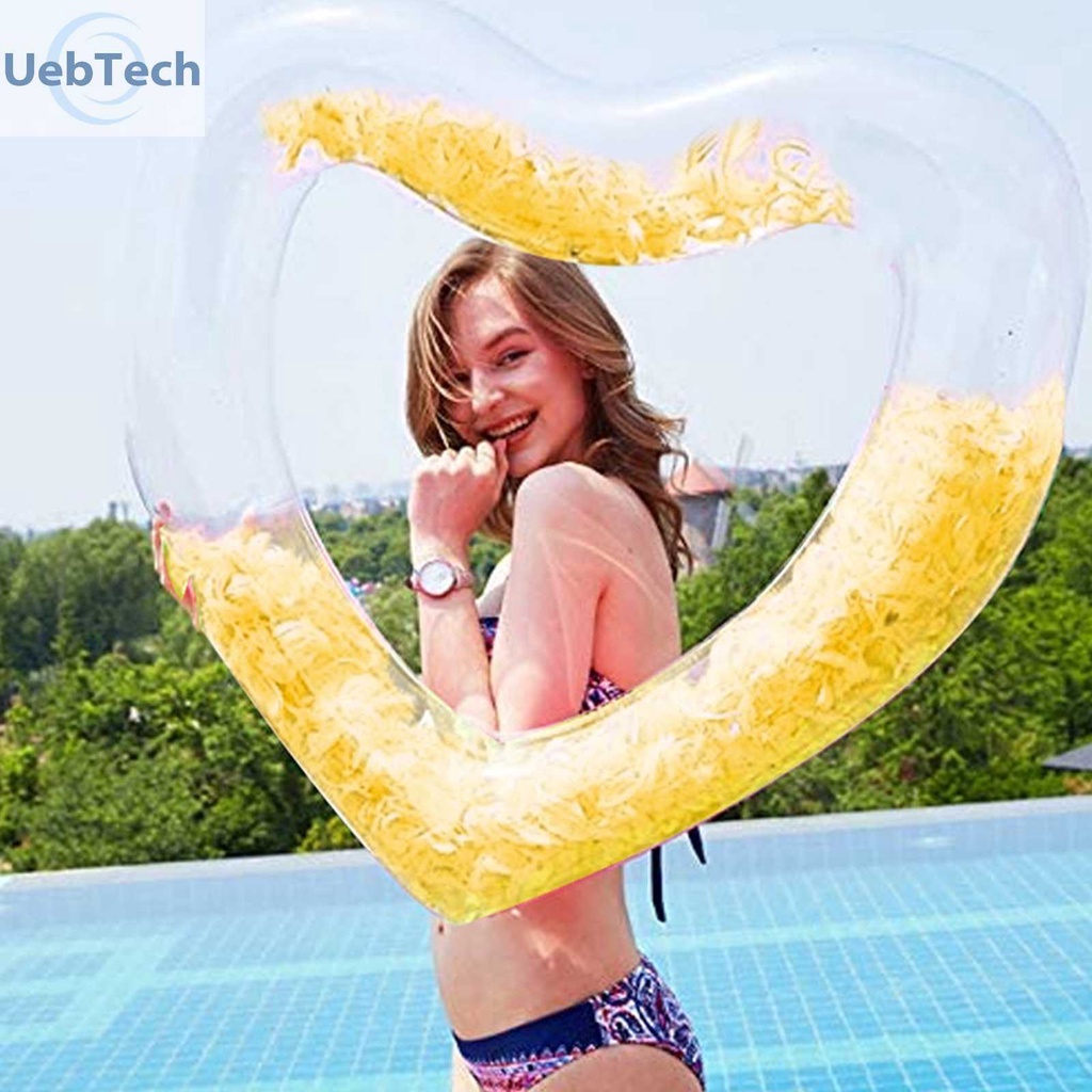 Phao Bơi Bơm Hơi Hình Trái Tim Bằng PVC Dành Cho Người Lớn