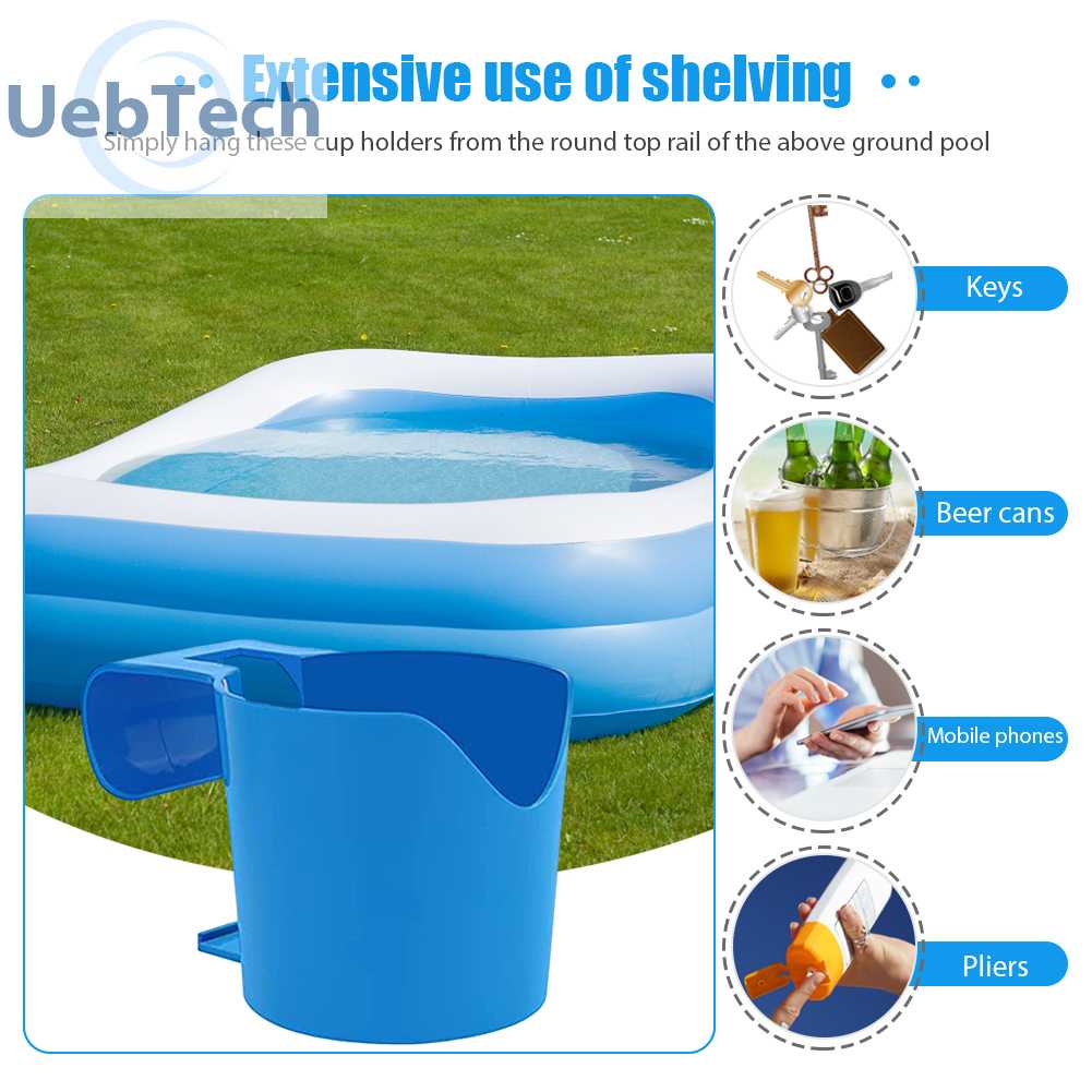 Giá Đỡ Bình Nước / Bia Bằng Nhựa Tiện Dụng Cho Hồ Bơi