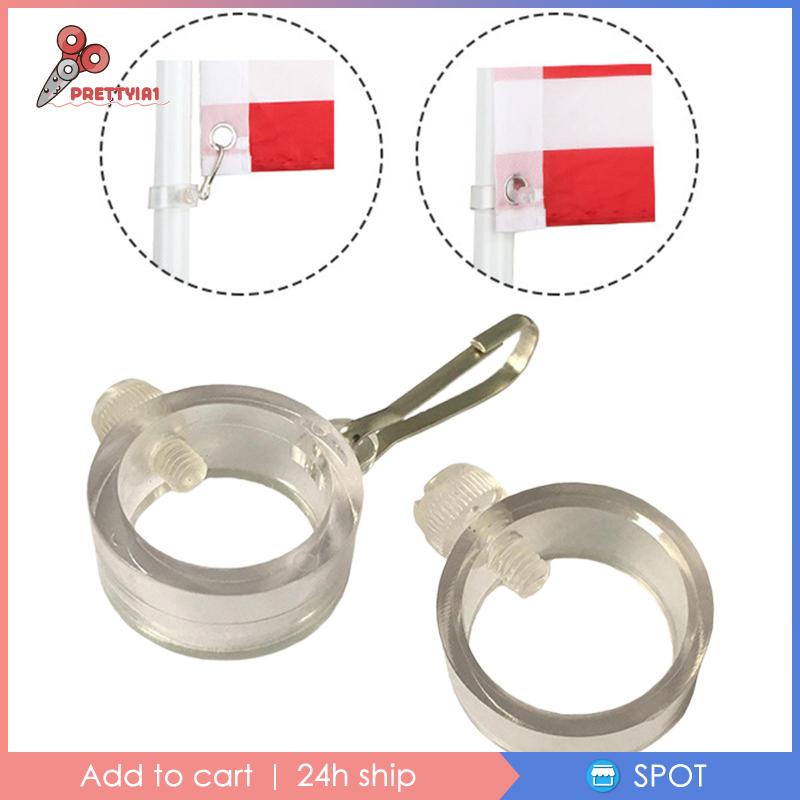 [Prettyia1] Set 2 Vòng Kẹp Giữ Lá Cờ Đường Kính 1 inch