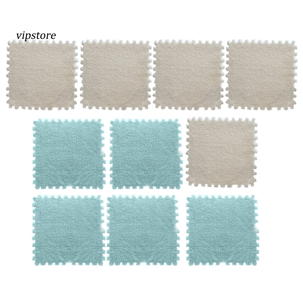 Set 10 Thảm Bông Lót Sàn Hình Vuông Dễ Lắp Đặt Cho Parlor