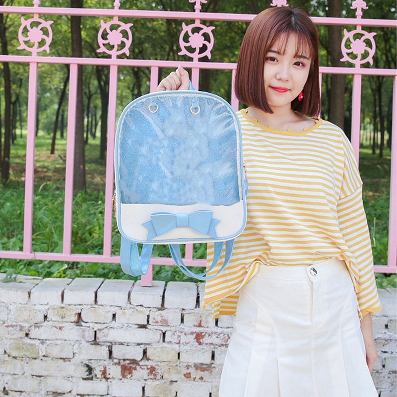 Túi Đeo Vai Mềm Mại Đính Nơ Kiểu Nhật Bản Dễ Thương Cho Nữ b7w