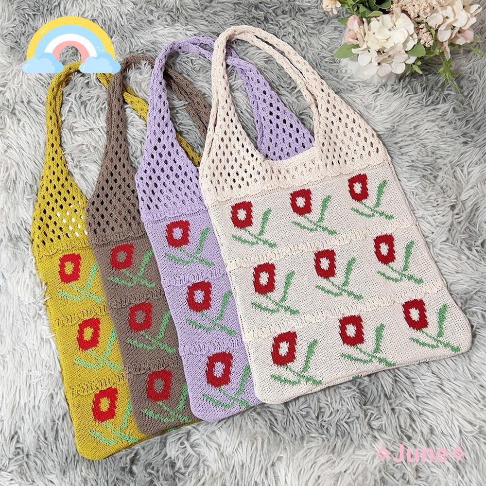 Túi Xách Tote Dệt Kim Cỡ Lớn Thời Trang Sành Điệu