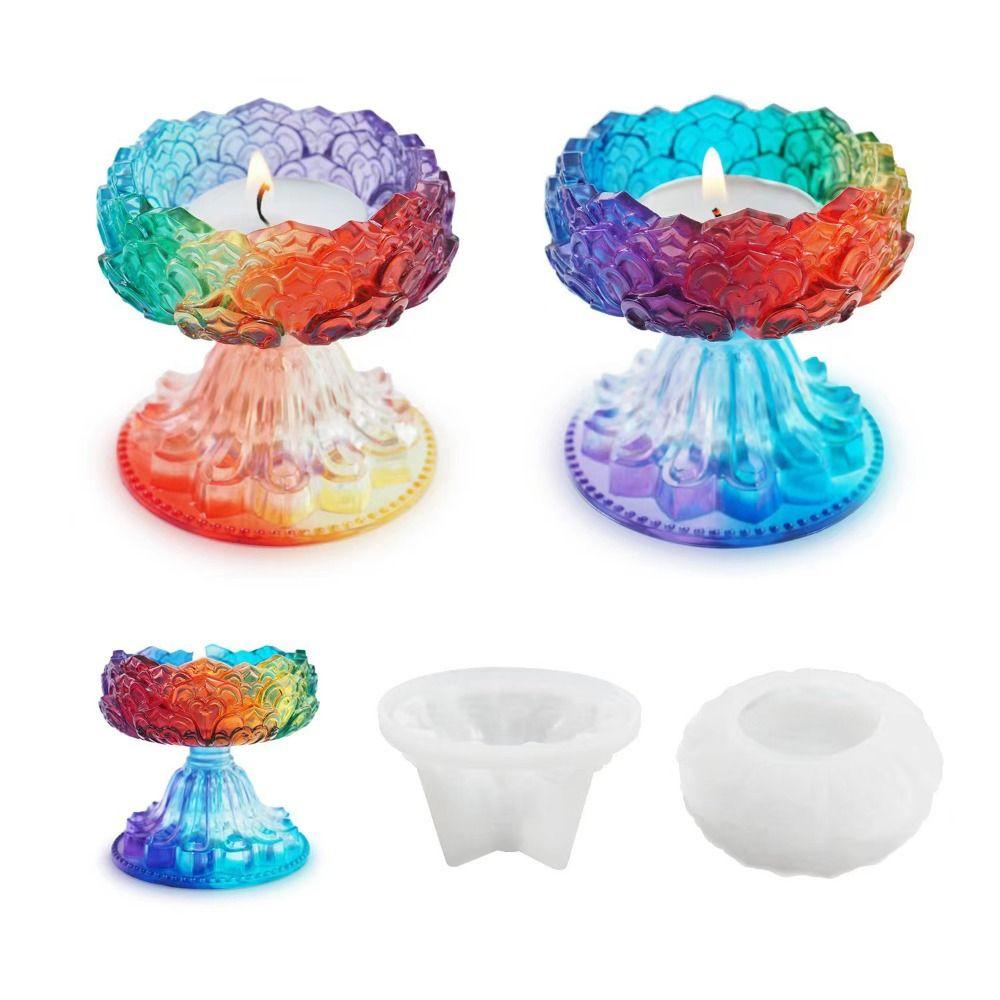 Khuôn Silicone Làm Giá Đỡ Nến Bằng Resin Epoxy Thủ Công Dành Cho Gia Đình