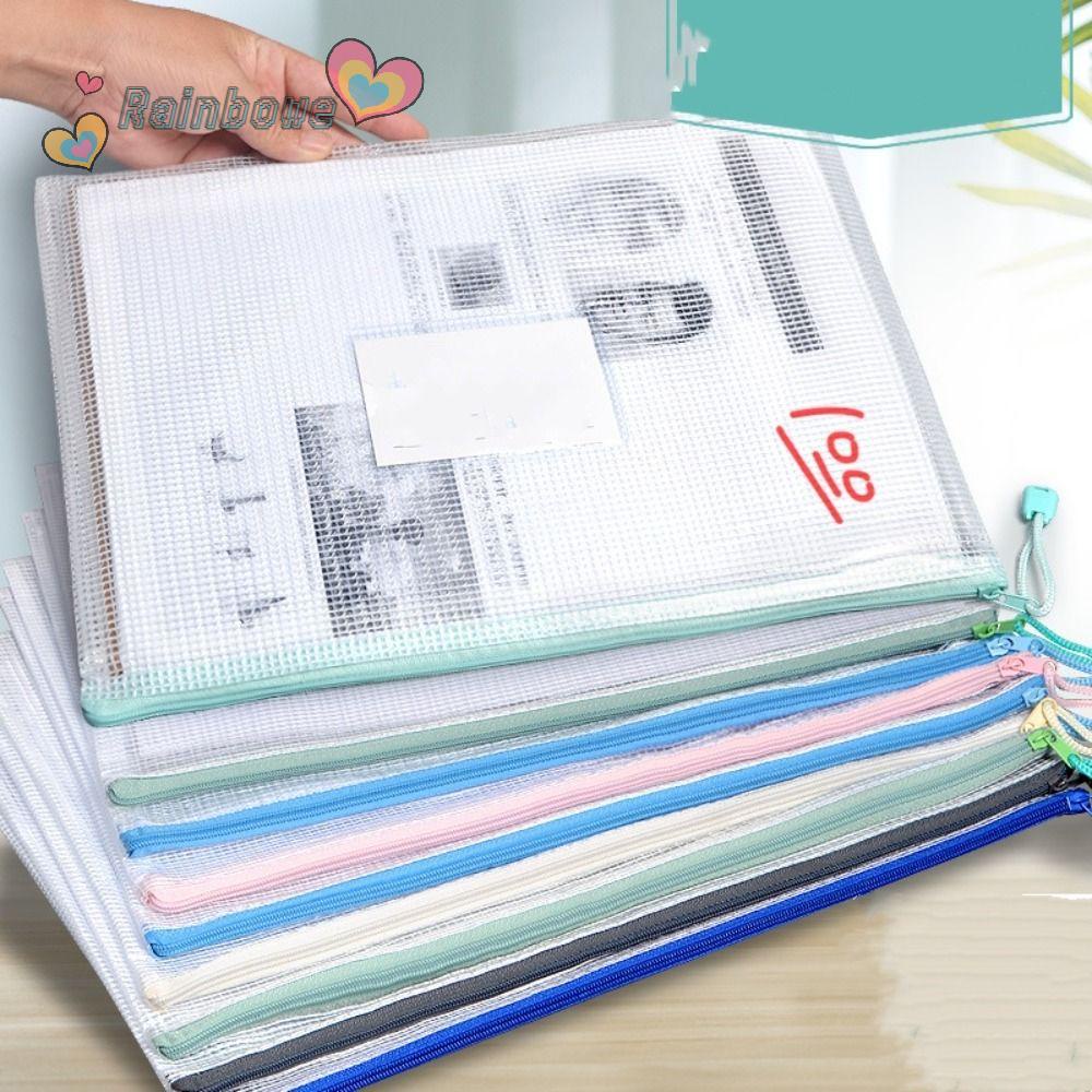 Bộ 10 Túi Đựng Thẻ A4 Trong Suốt Chống Thấm Nước Có Khóa Kéo Tiện Dụng