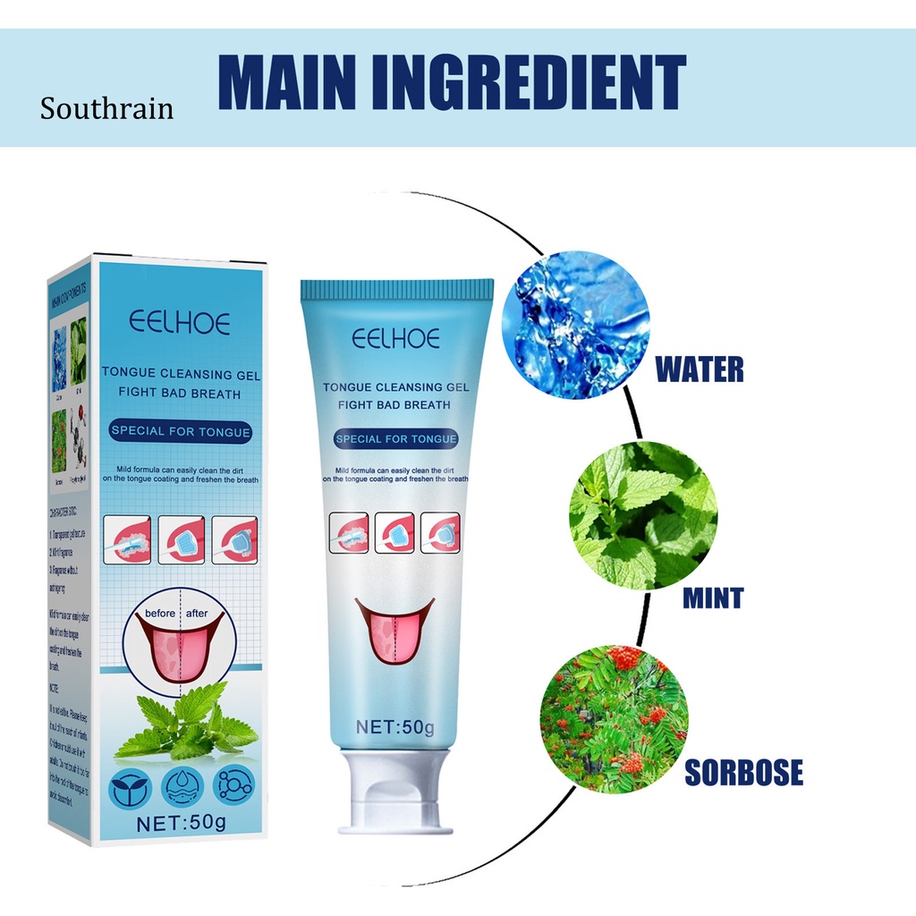 Set Gel Làm Sạch Lưỡi Cầm Tay 50g Cho Unisex