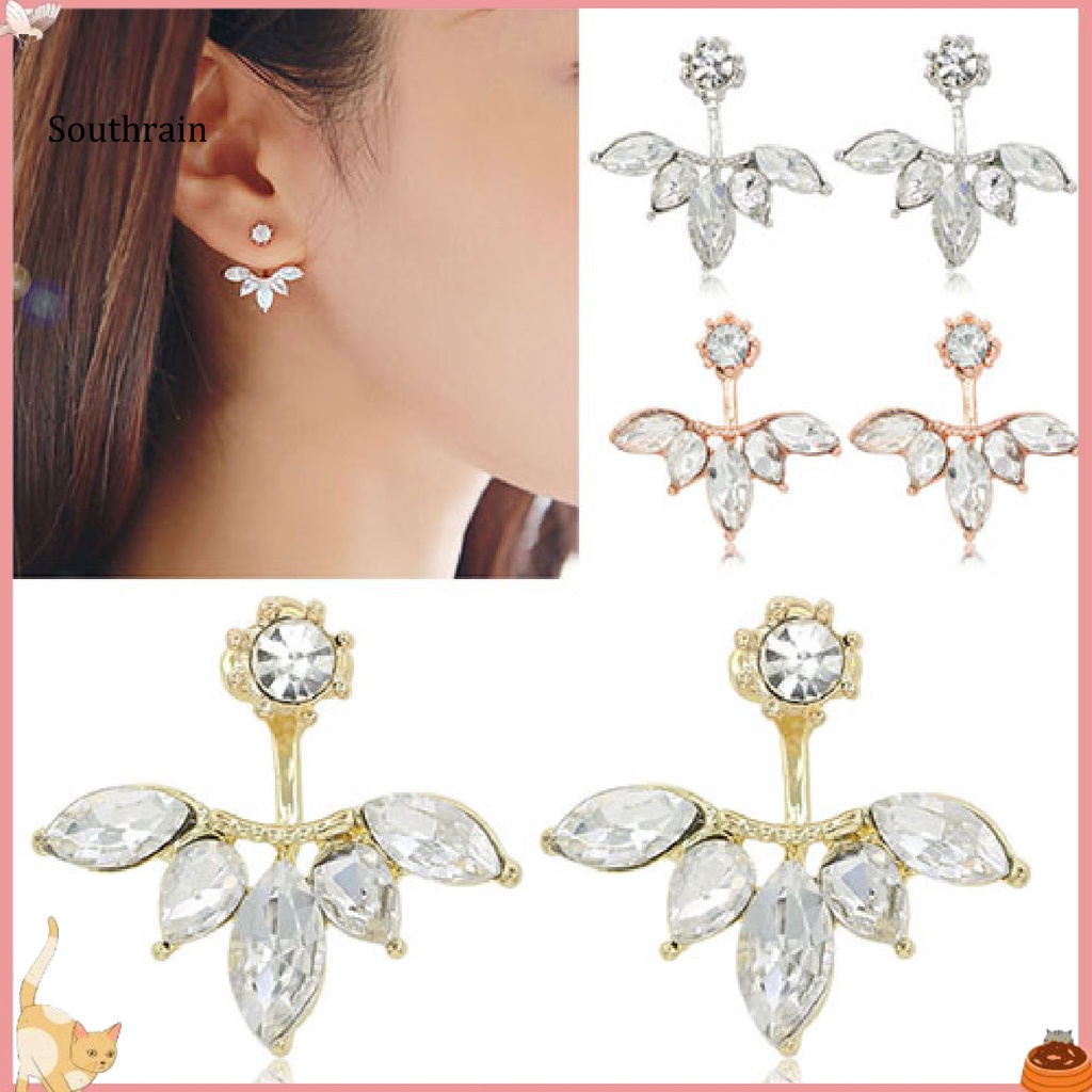 1 Đôi Bông Tai Màu Vàng Hồng Đa Năng Thời Trang Cho Nữ
