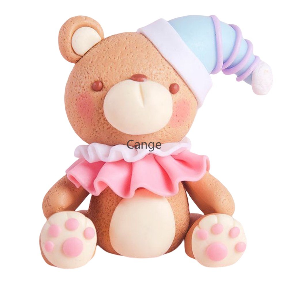 Phụ Kiện Trang Trí Bánh Kem Sinh Nhật Hình Gấu teddy 3D Dành Cho Bé Trai Và Bé Gái