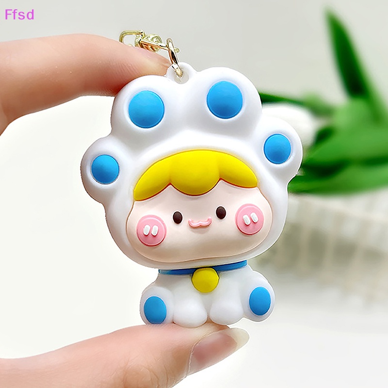 {Ffsd} Móc Khóa Hình Mèo Hoạt Hình Dễ Thương Trang Trí Túi Xách * Hàng Bán Chạy