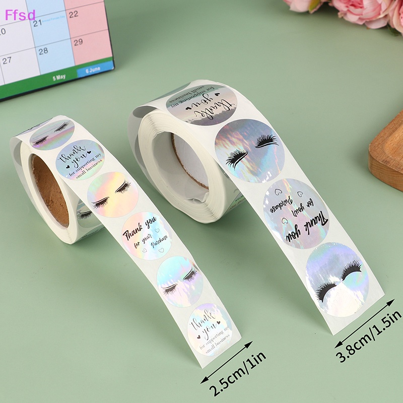 Set 500 Miếng Dán Lông Mi Giả Logo Thank You Trang Trí Đa Ứng Dụng