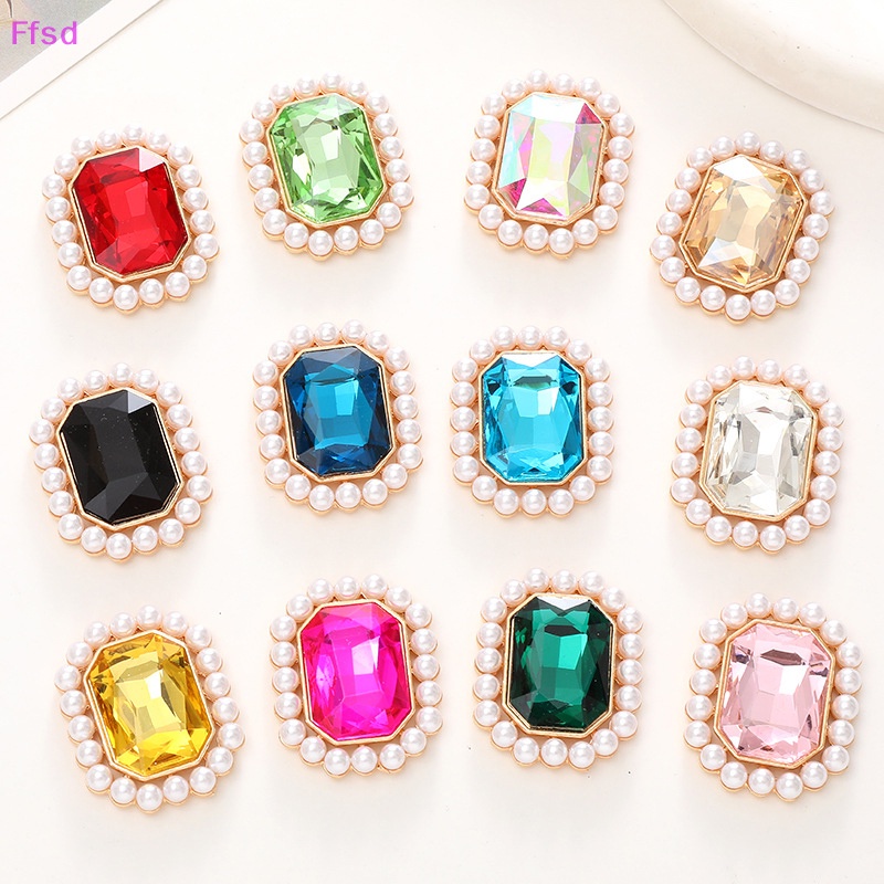 Khối Ngọc Trai Hình Vuông Sáng Tạo Thời Trang Hàn Quốc {Ffsd} Làm Trang Sức Baguette Bằng Kim Loại Đá Quý Phụ Kiện Trang Trí * Bán Chạy