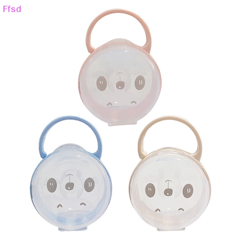 {Ffsd} Hộp Đựng Núm Vú Giả Trong Suốt Chống Bụi Có Tay Cầm Hoạt Hình Cho Bé * Bán Chạy