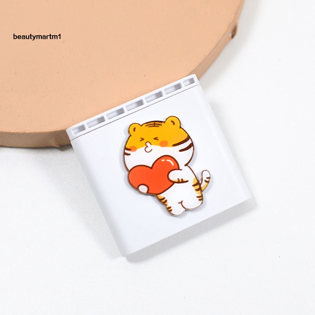 [BMM1] Gương Trang Điểm Mini Di Động Họa Tiết Hổ Hoạt Hình Dễ Thương Có Giá Đỡ Điện Thoại Để Xem TV